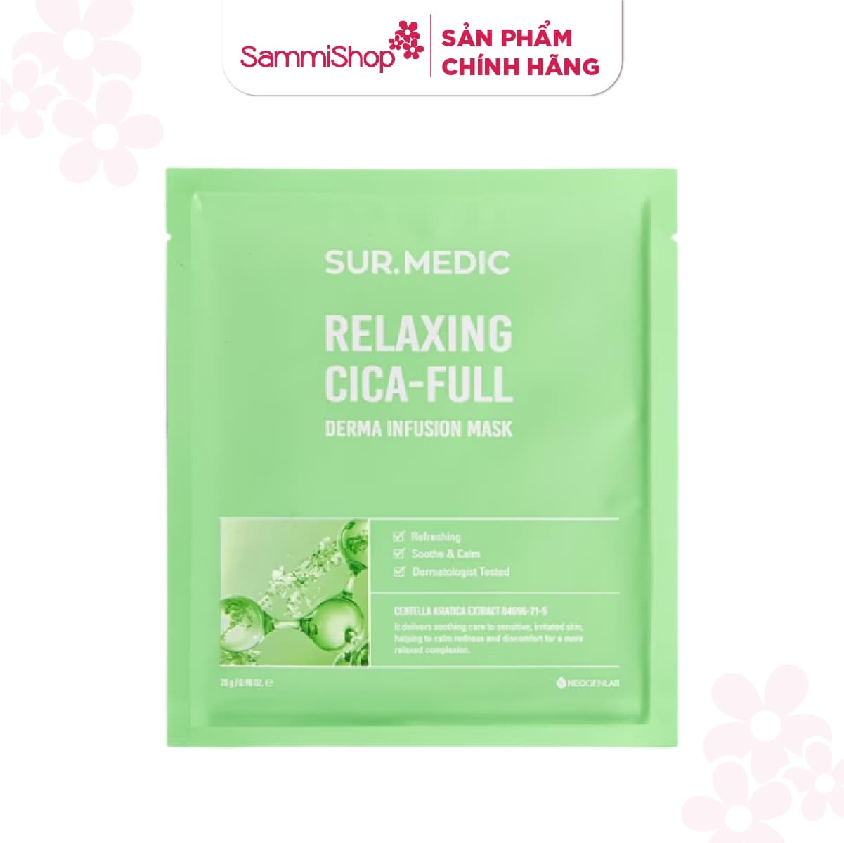 [HÀNG TẶNG KHÔNG BÁN] QT Sur.Medic+ Mặt nạ Derma Infusion Mask Relaxing Cica-Full 28g (IP01)