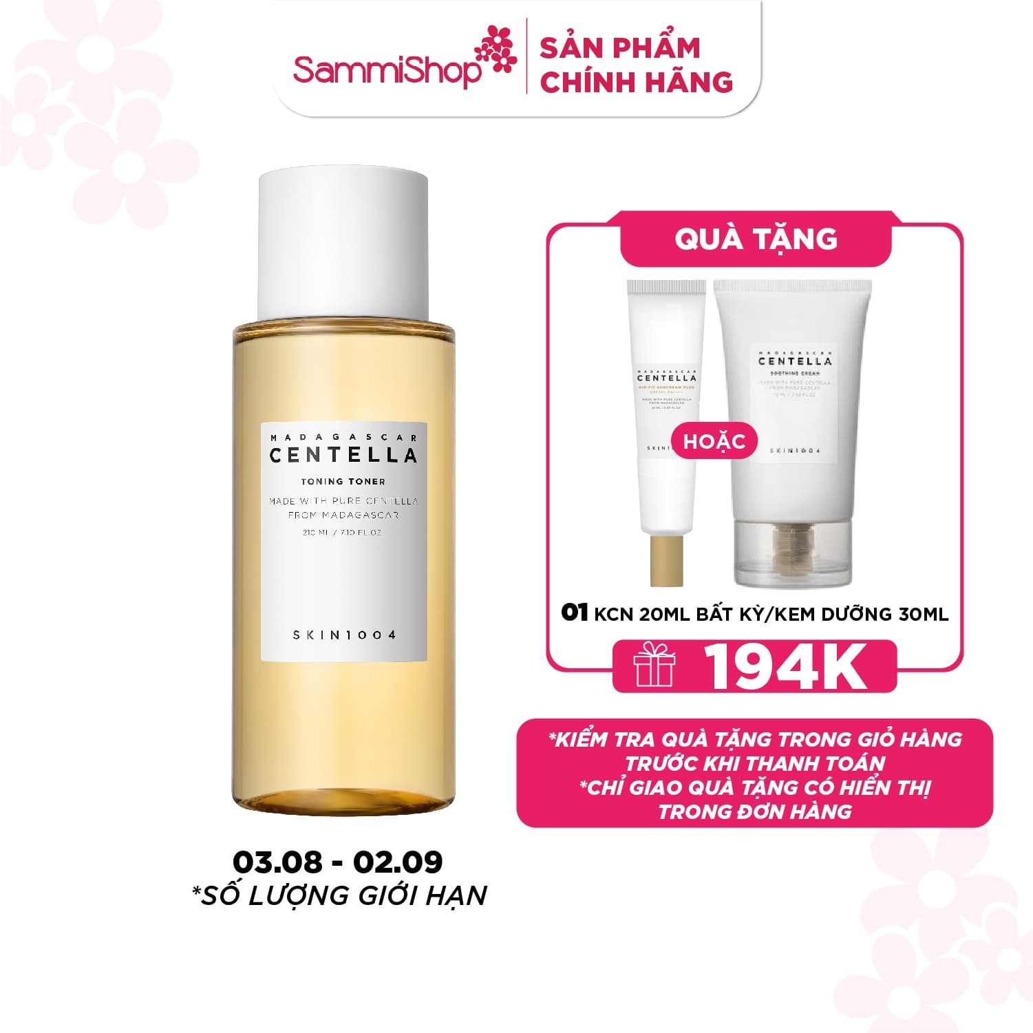 Skin1004 Nước hoa hồng Madagascar Centella Toning Toner 210ml thumb 1