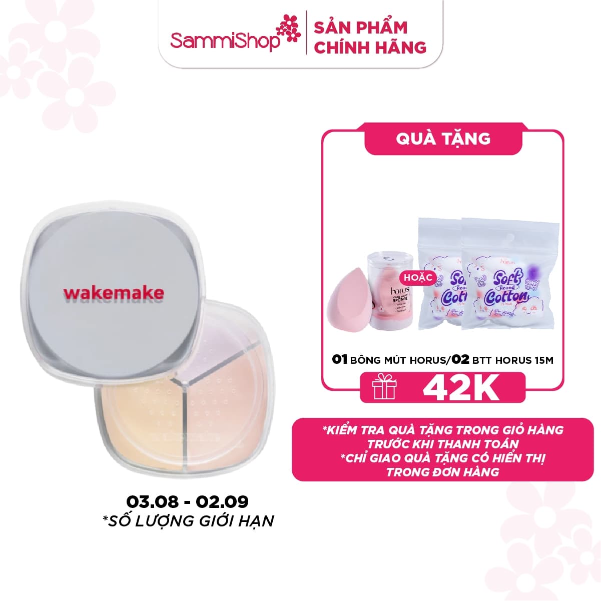 Wakemake Phấn phủ Stay Fixer Multi Color Powder 4g thumb 1
