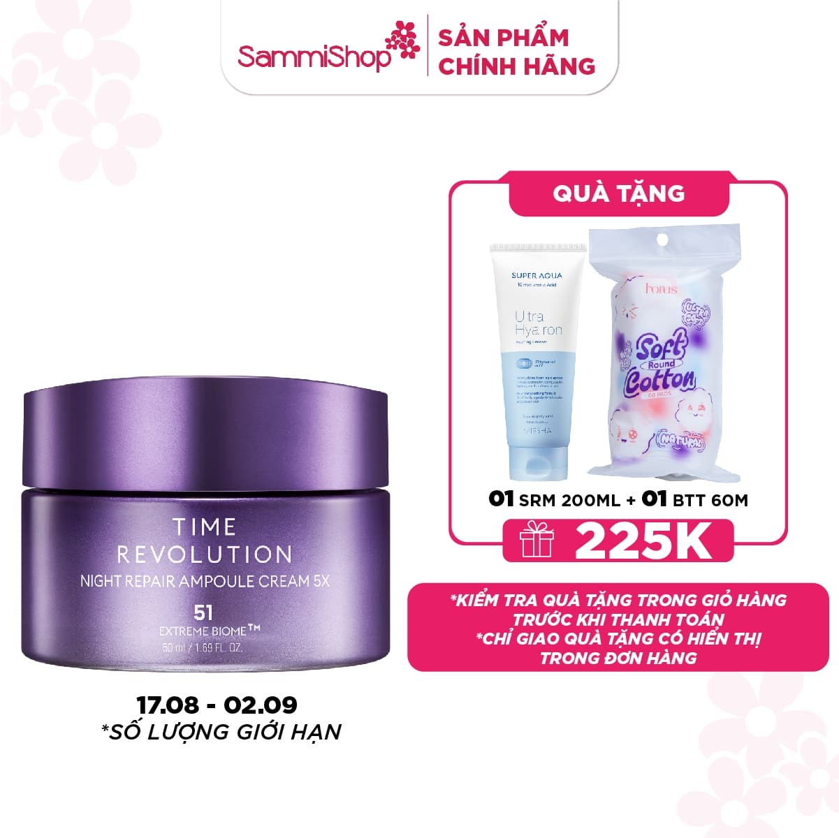 Missha Kem dưỡng da Time Revolution Night Repair Ampoule Cream 5X 50ml thumb 1