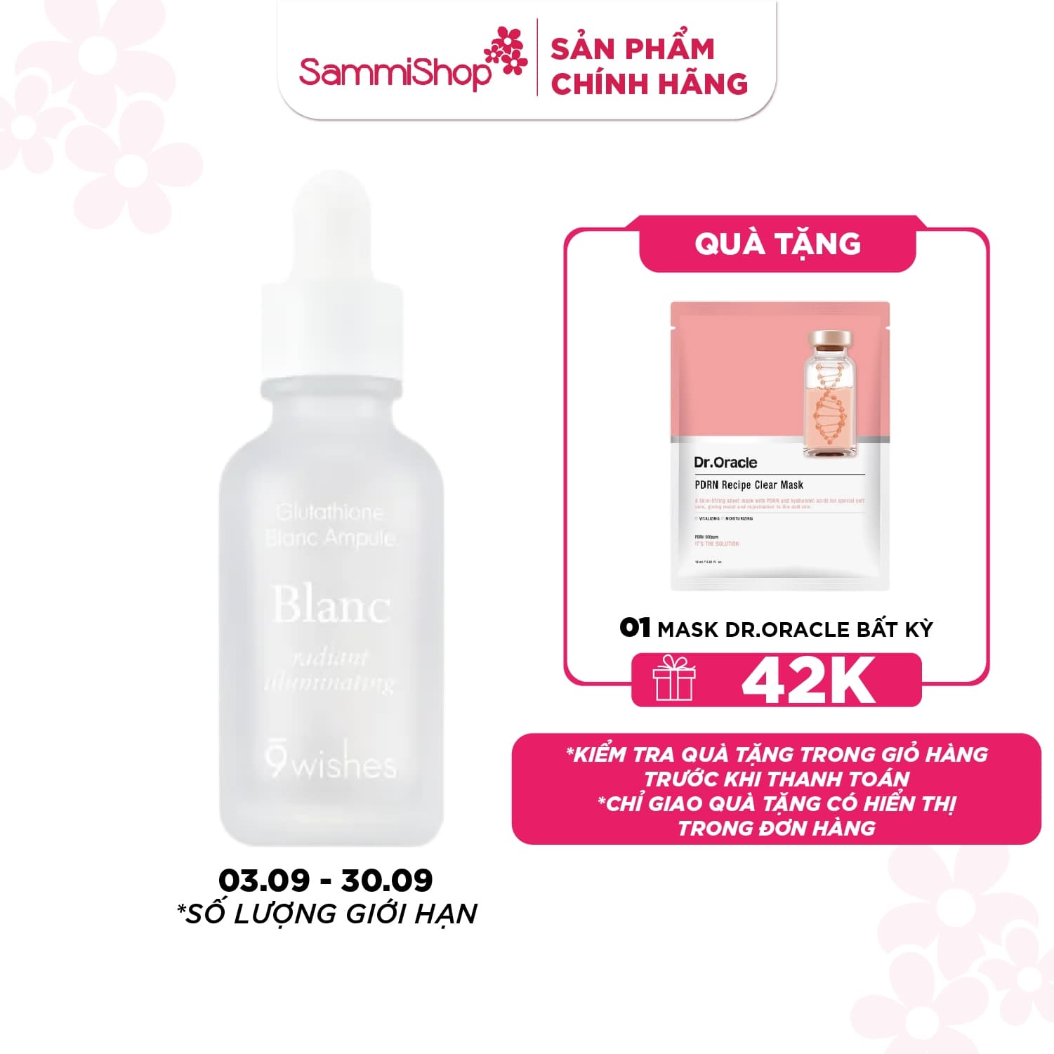 dr blanc glutathione 9 Wishes Tinh chất Ampule 30ml CAT Optimal Electrolyte (Flavor):Green Apple dr william seeds bpc-157