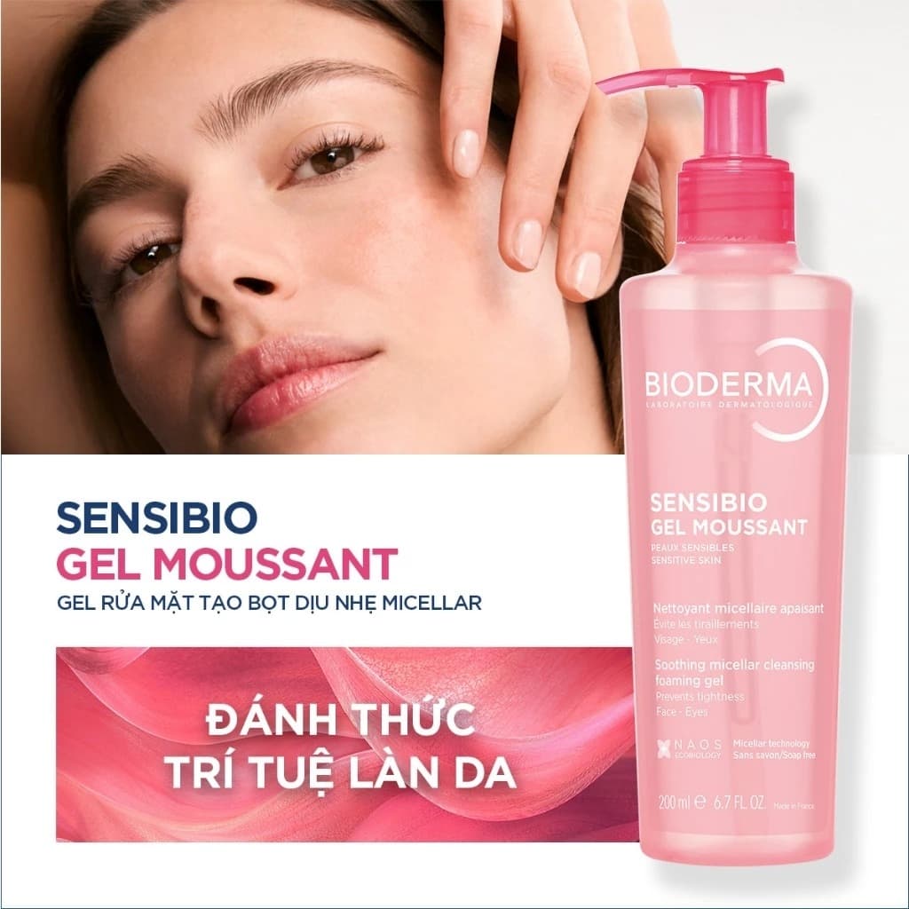 Bioderma Sữa rửa mặt Sensibio Gel Moussant 200ml thumb 2