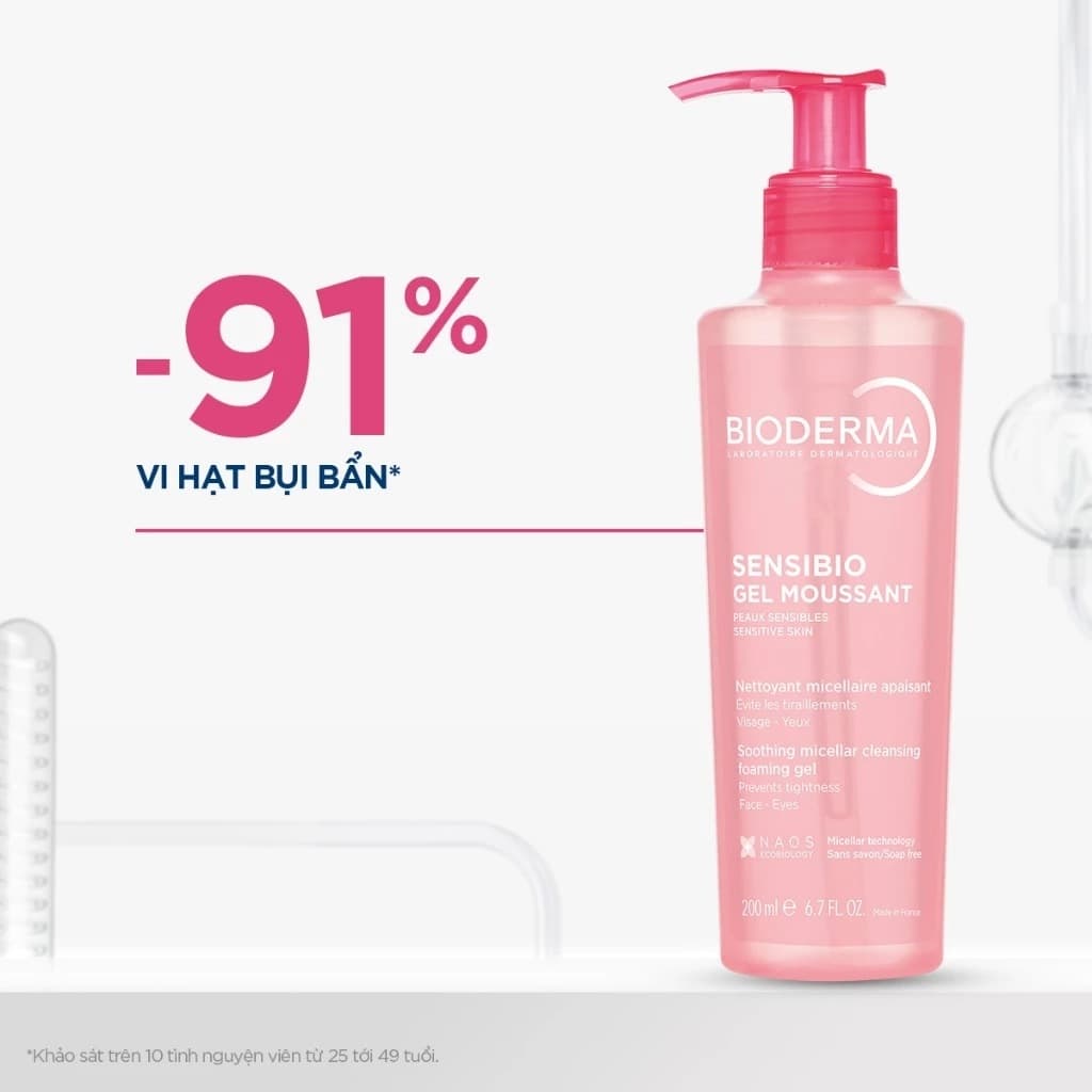 Bioderma Sữa rửa mặt Sensibio Gel Moussant 200ml thumb 4