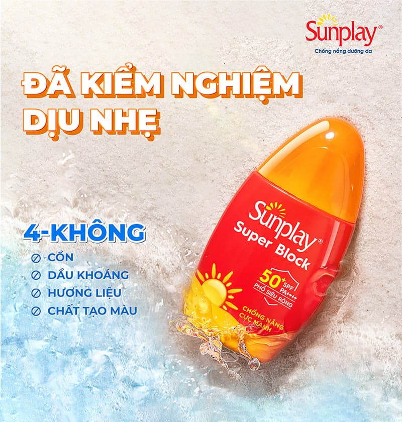 Sunplay Sữa chống nắng Super Block SPF50+ PA++++ 70g thumb 3