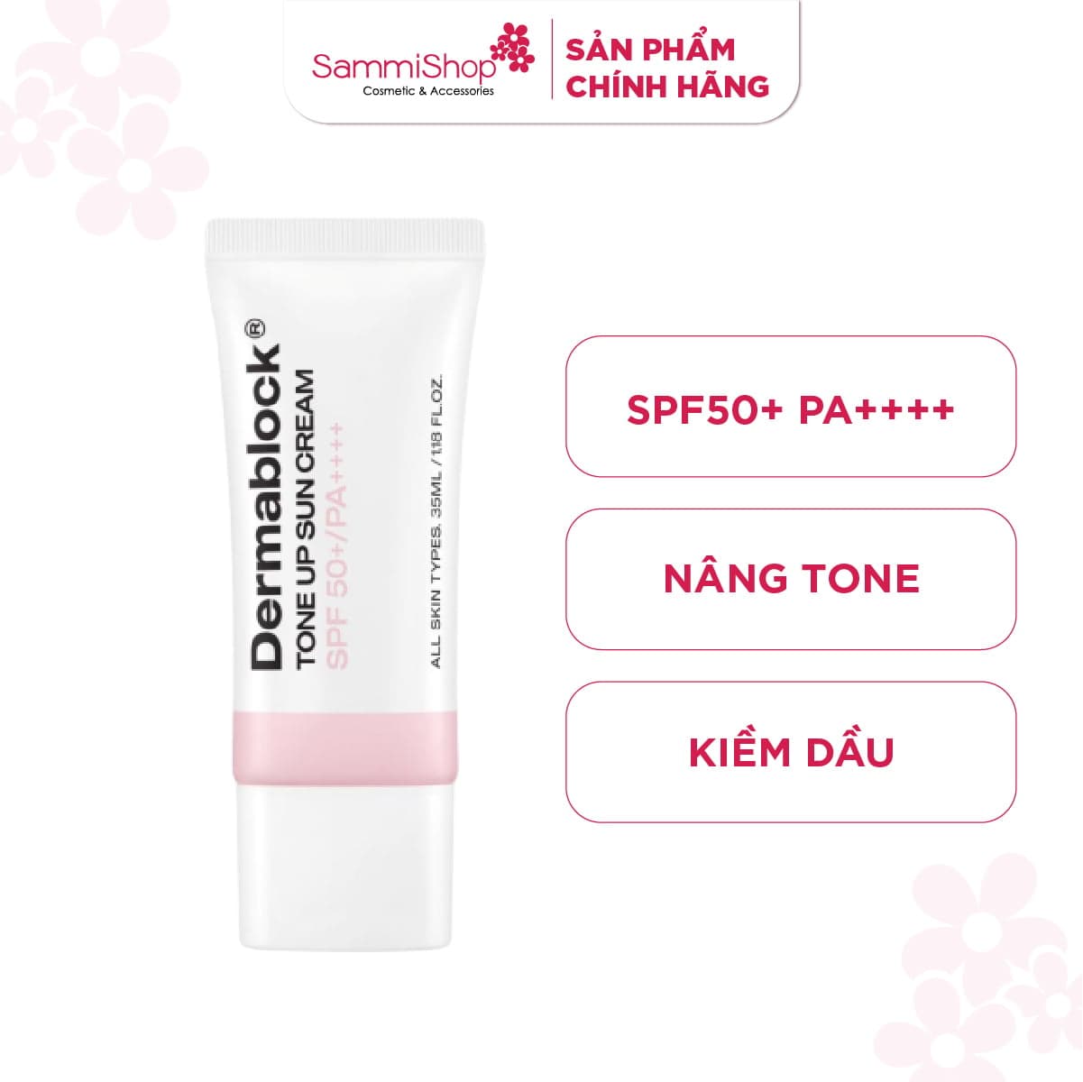 Dermablock Kem chống nắng Tone Up Sun Cream SPF50+PA++++ 35ml thumb 1