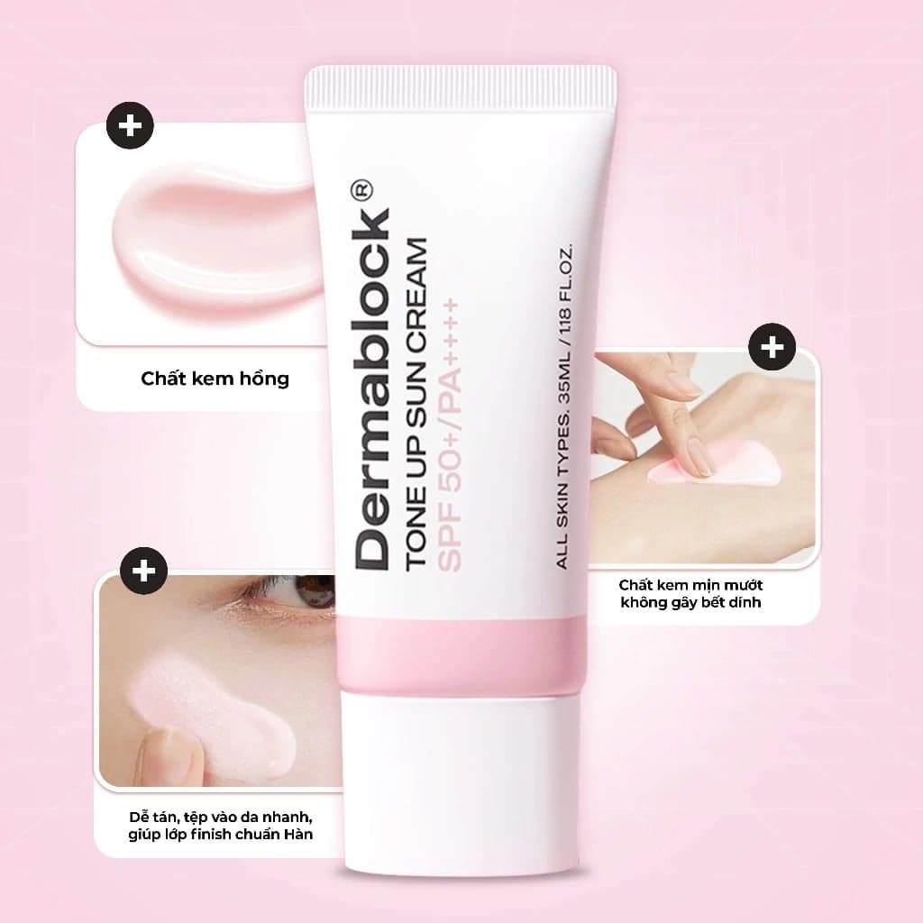 Dermablock Kem chống nắng Tone Up Sun Cream SPF50+PA++++ 35ml thumb 3