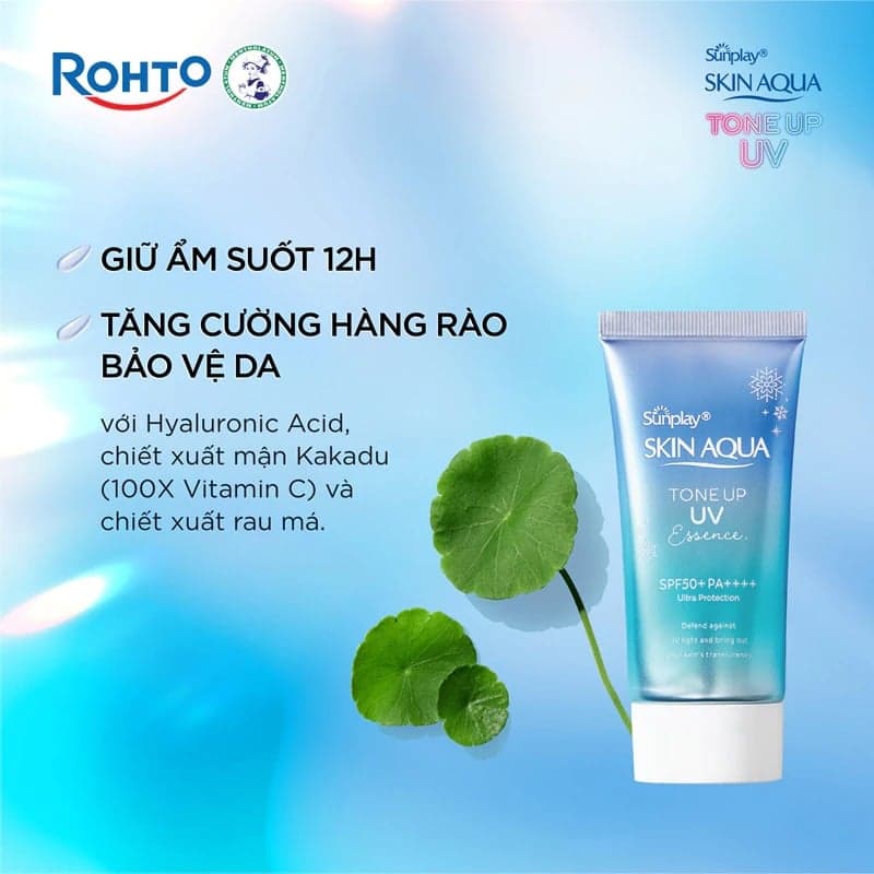 Sunplay Tinh chất chống nắng Skin Aqua Tone Up UV Essence Blue SPF50+ PA++++ 50g thumb 3