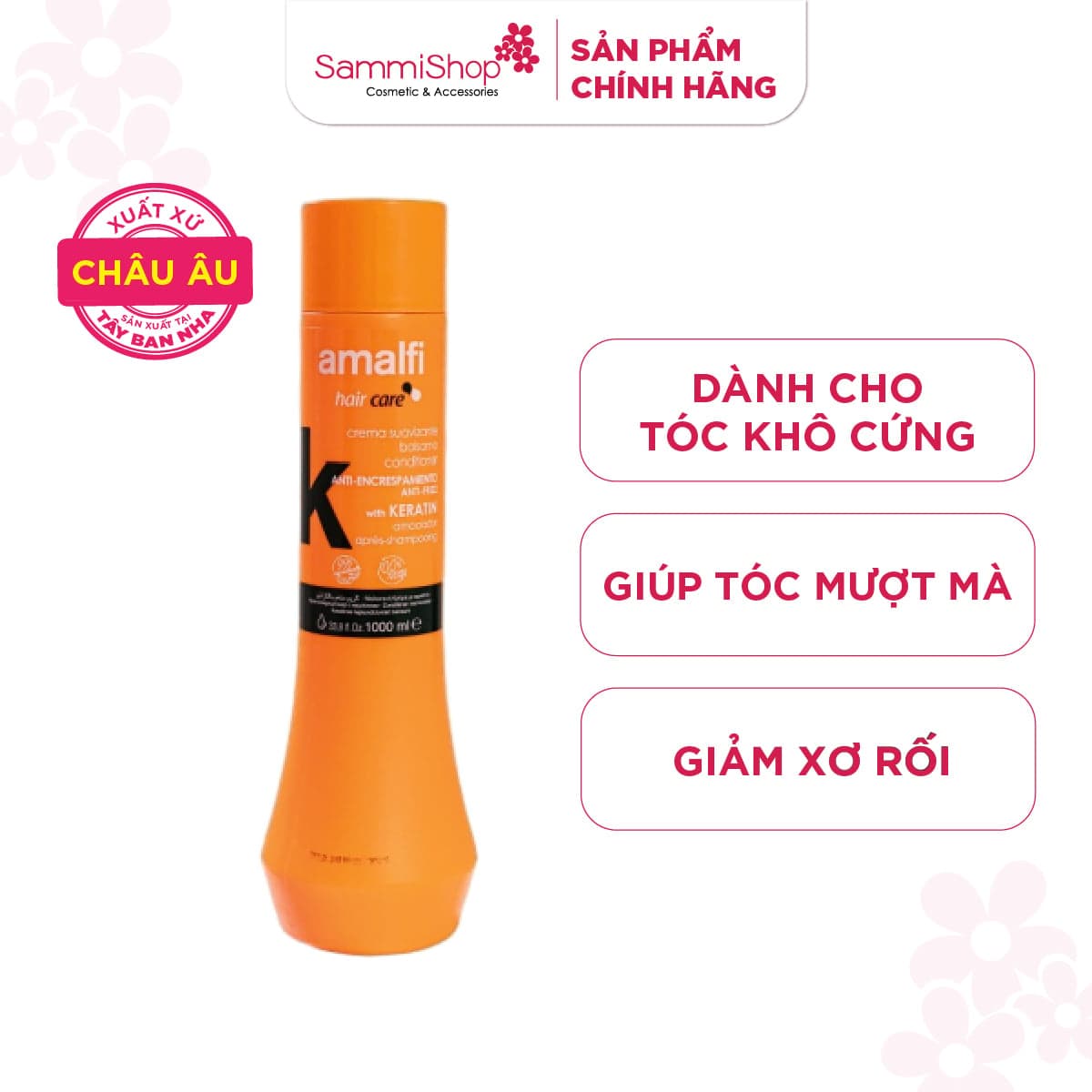 Amalfi Dầu xả Anti-frizz Conditioner with Keratin 1000ml thumb 1