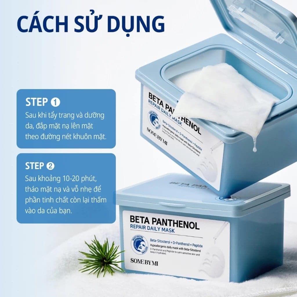 Some By Mi Hộp mặt nạ giấy Beta Panthenol Repair Daily Mask 370ml (hộp 30 miếng) thumb 6