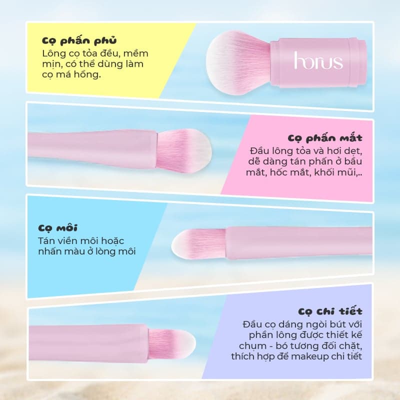 Horus Set Cọ trang điểm mini Mini Brush Set thumb 3