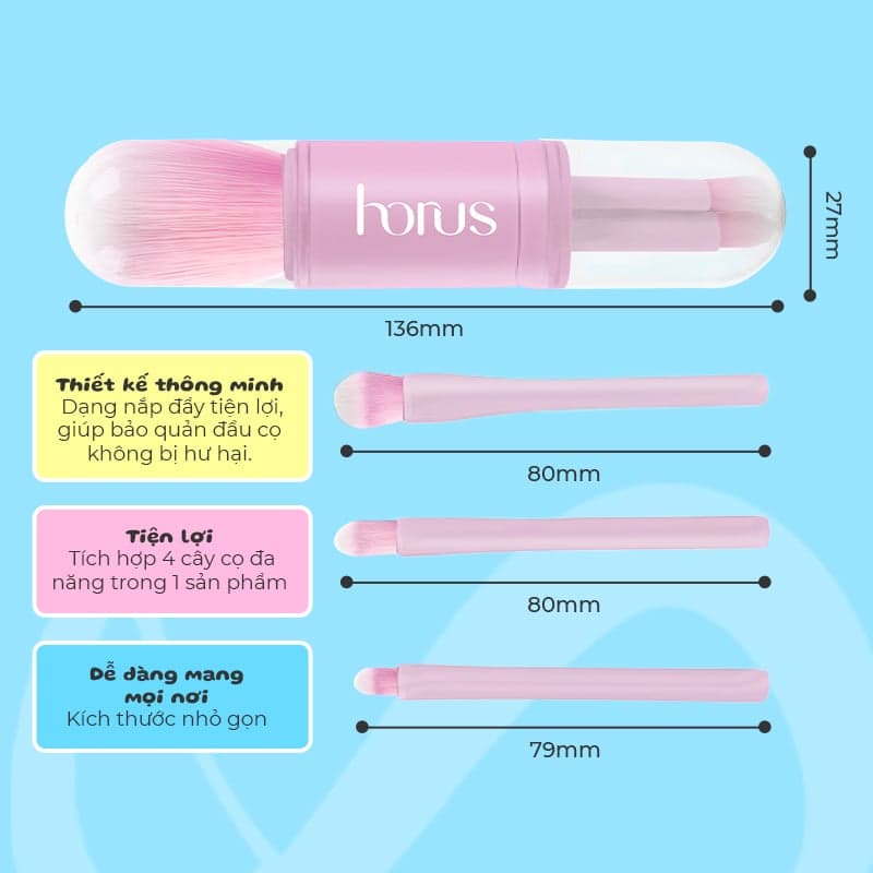 Horus Set Cọ trang điểm mini Mini Brush Set thumb 5