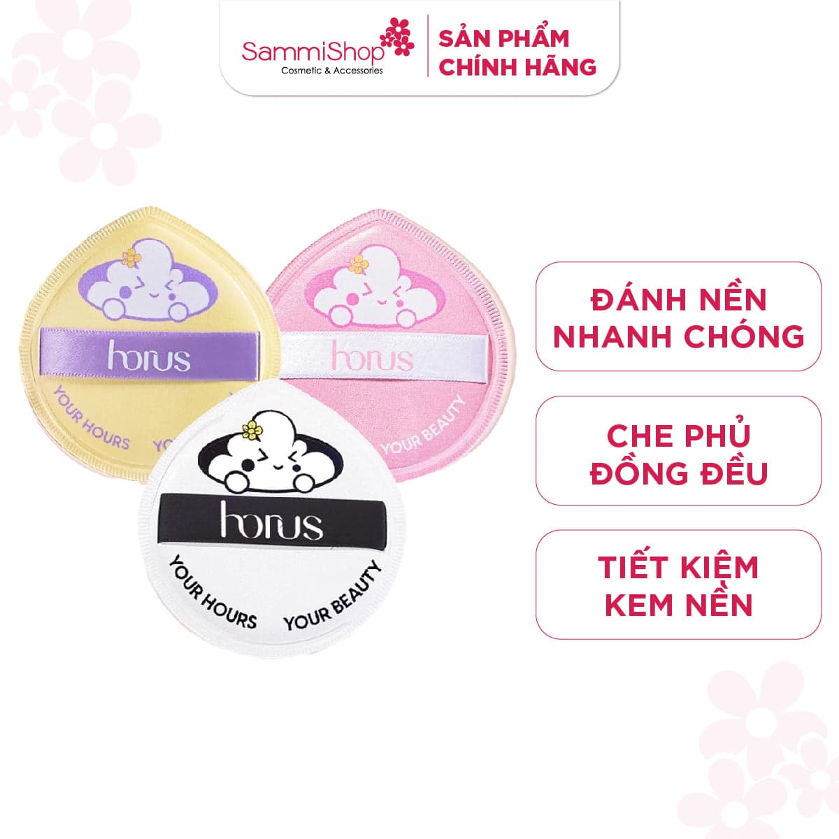 Horus Bông mút trang điểm Horus Pang Pang Big Puff thumb 1