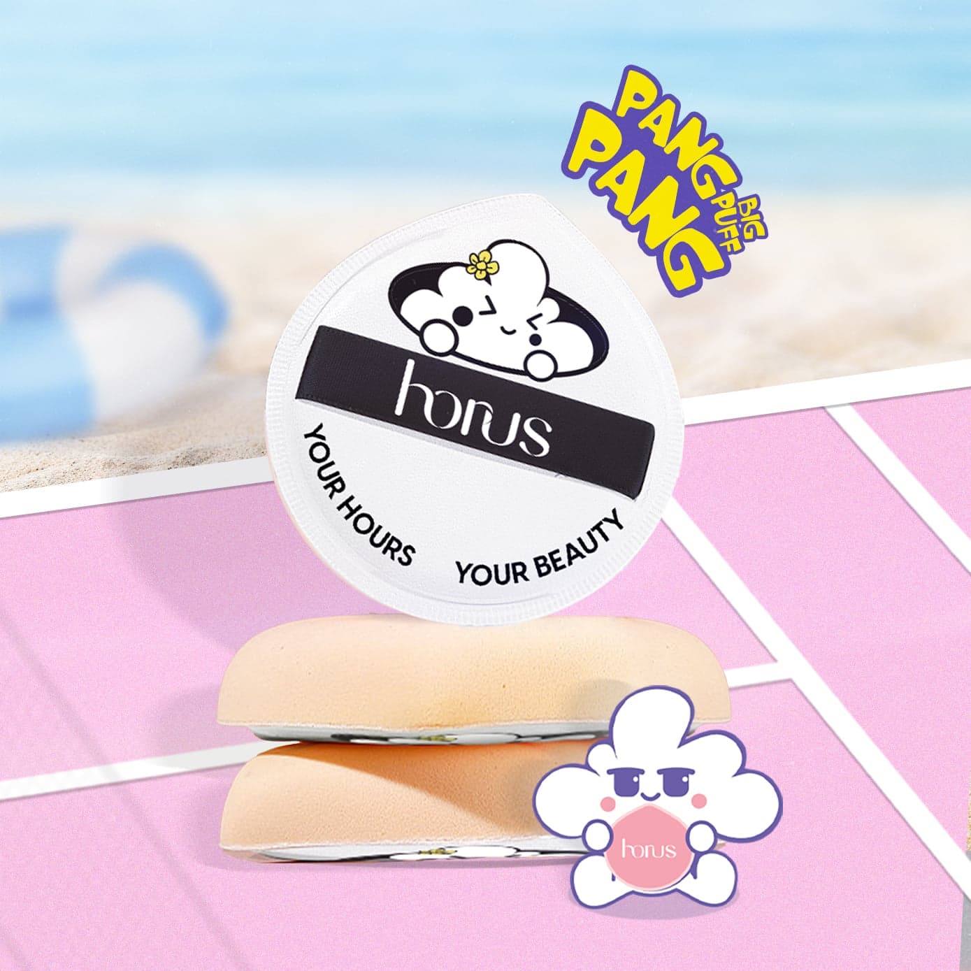 Horus Bông mút trang điểm Horus Pang Pang Big Puff thumb 8