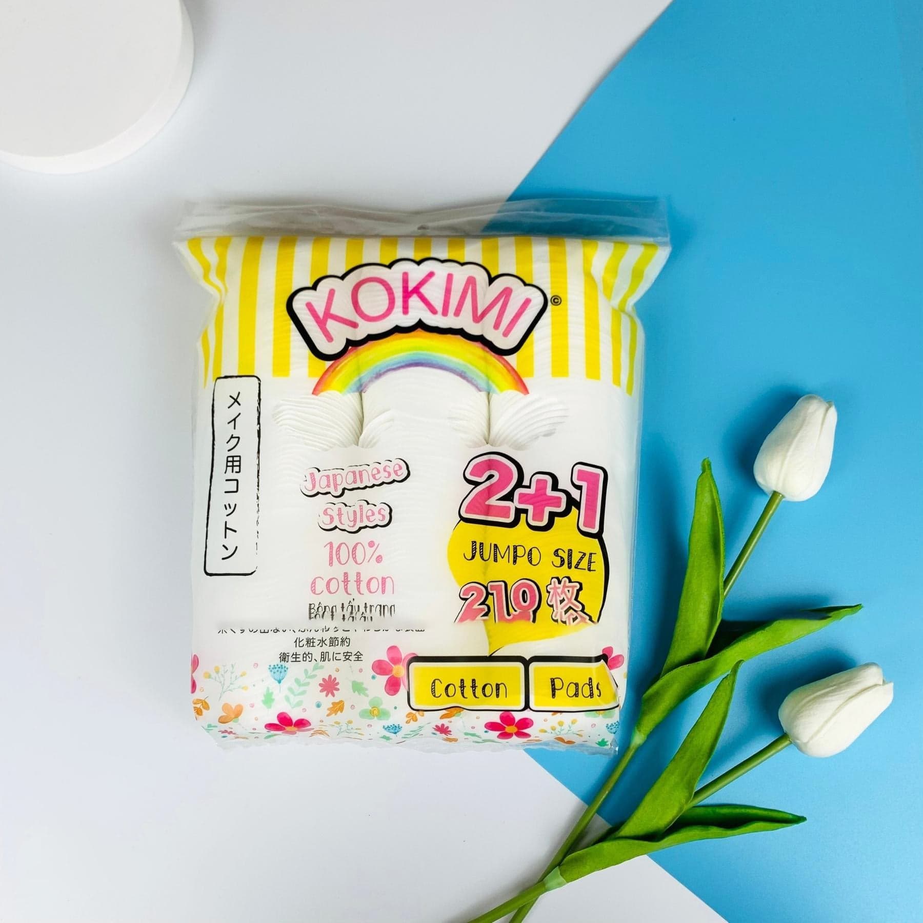 Kokimi Bông tẩy trang Nhật Bản miếng tròn thumb 3