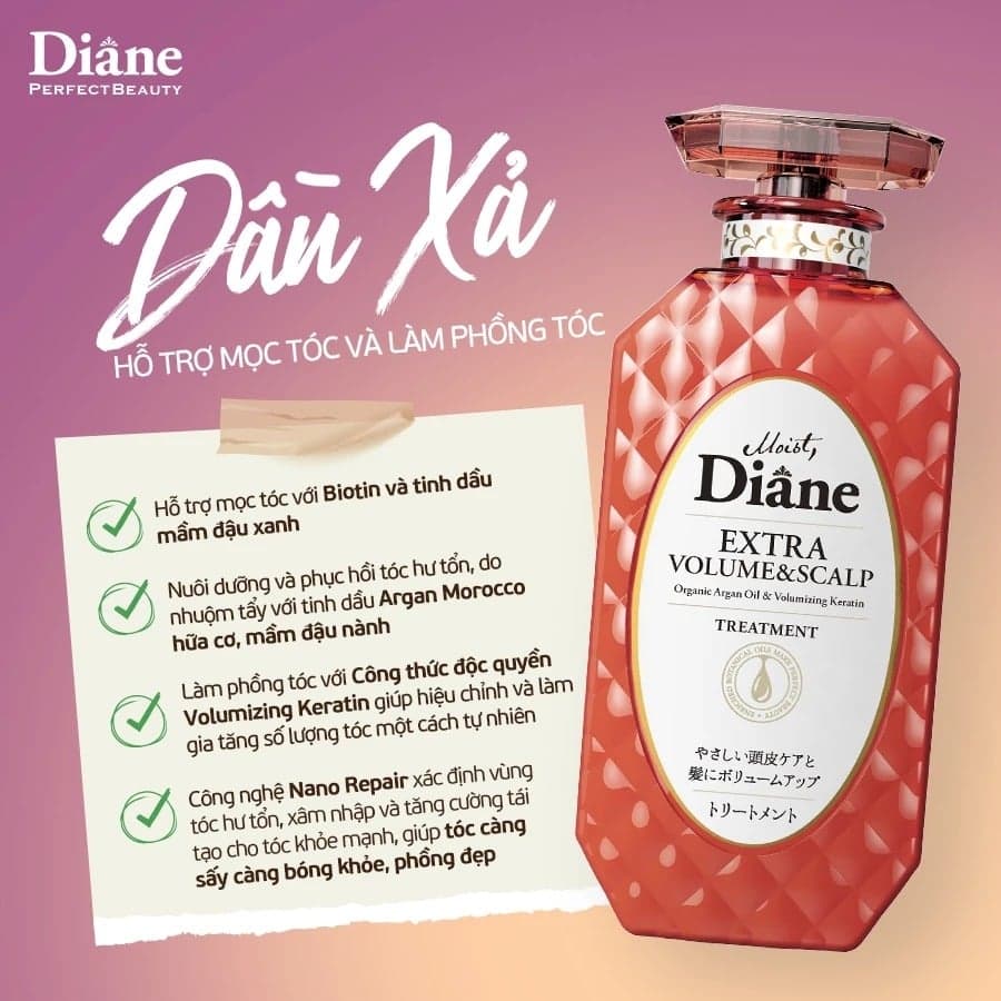 Moist Diane Dầu xả Extra Volume & Scalp Treatment 450ml thumb 3