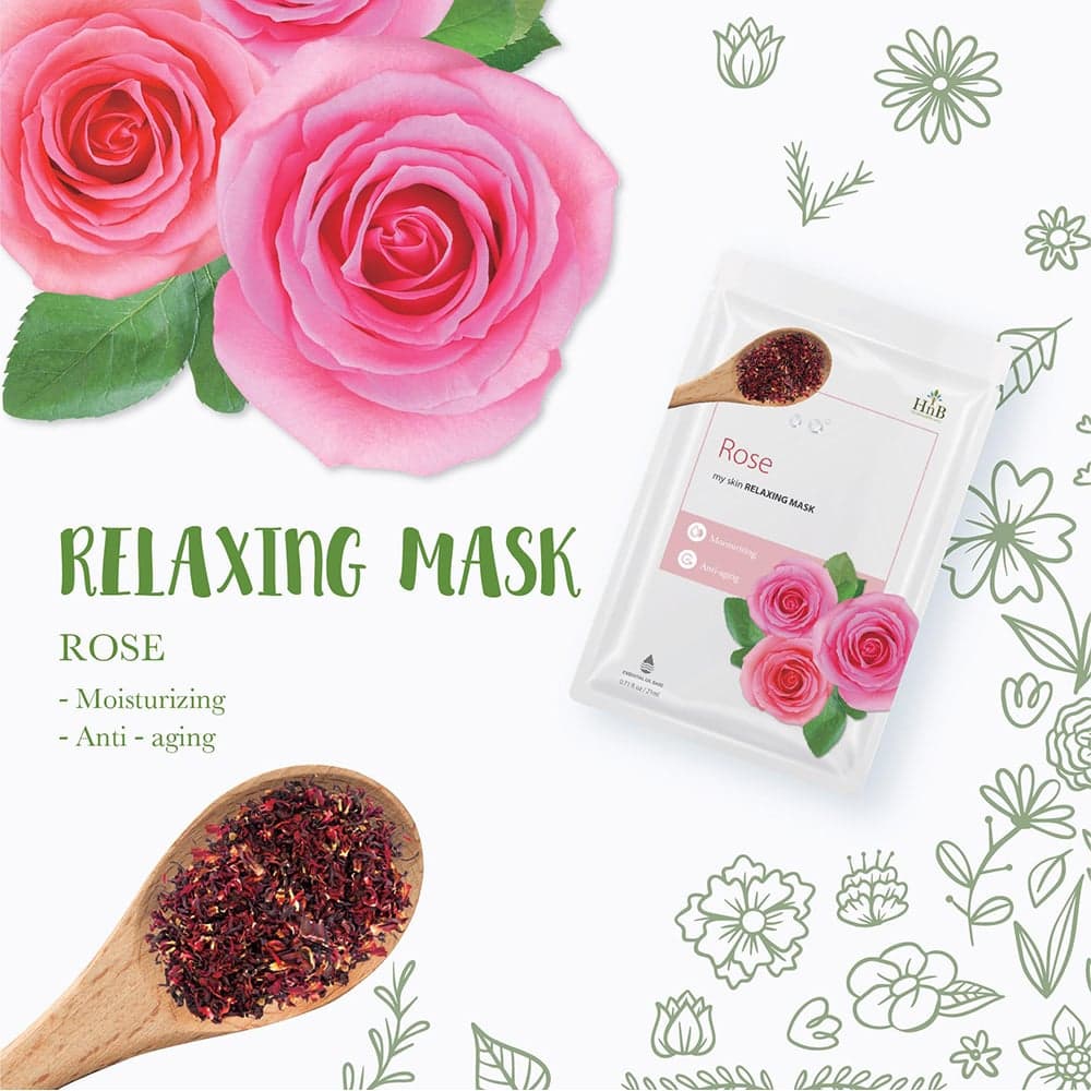 HNB Mặt nạ giấy My Skin Relaxing Mask [Hoa Hồng] thumb 2