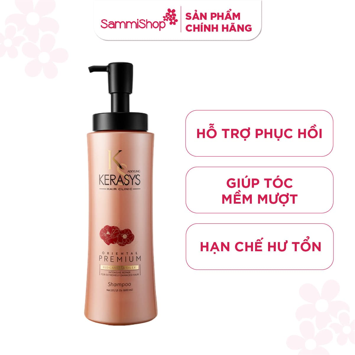 Aekyung Kerasys Dầu gội Oriental Premium Red Camellia EX Intensive Repair Shampoo 600ml thumb 1