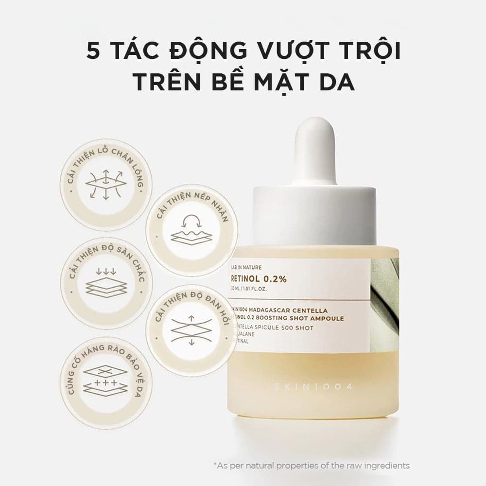Skin1004 Tinh chất Madagascar Centella Retinol 0.2 Boosting Shot Ampoule 30ml thumb 5