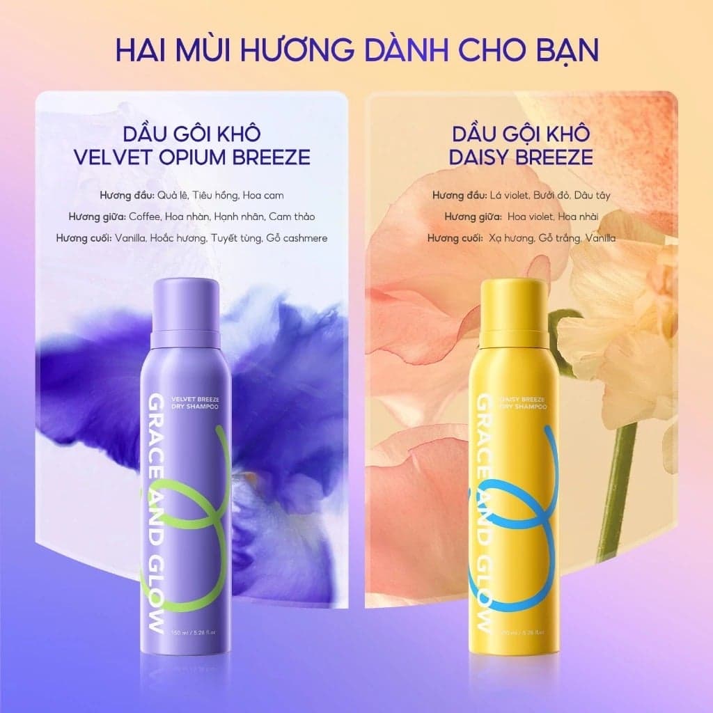 Grace and Glow dầu gội khô Dry Shampoo 150ml thumb 2