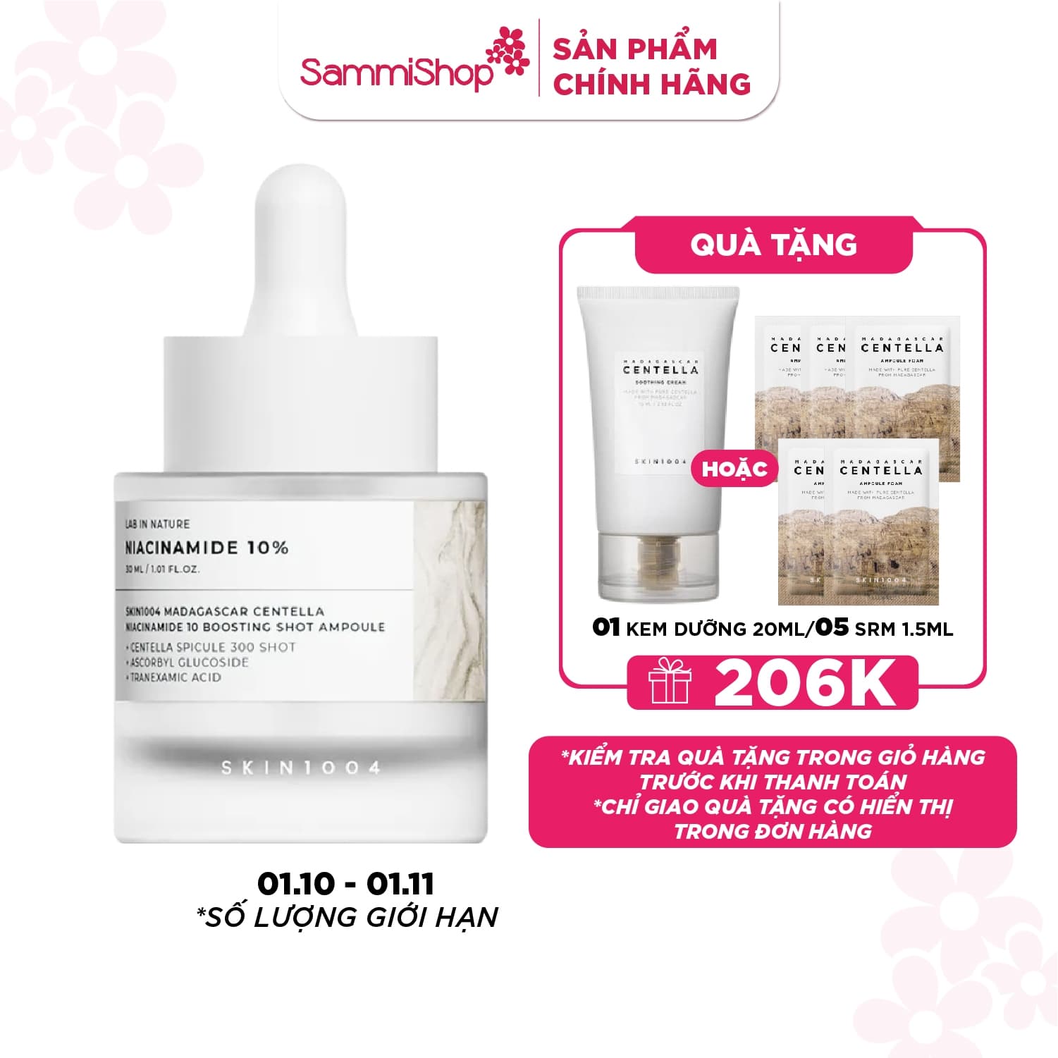 Skin1004 Tinh chất Madagascar Centella Niacinamide 10 Boosting Shot Ampoule 30ml thumb 1