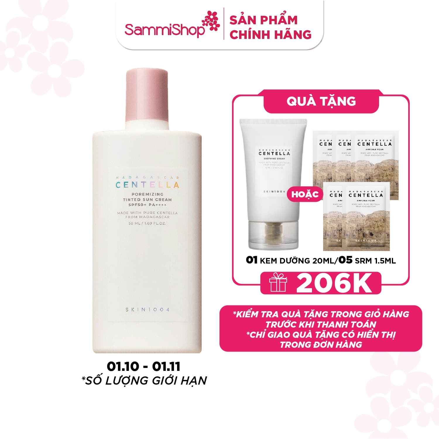 Skin1004 Kem chống nắng Madagascar Centella Poremizing Velvet Finish Sunscreen SPF50+ PA++++ 50ml thumb 1