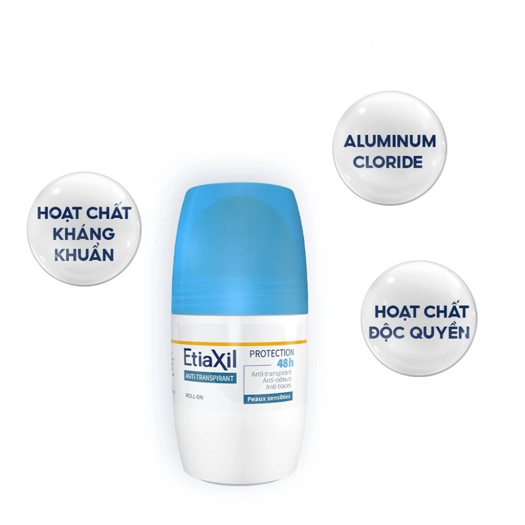 Etiaxil Lăn khử mùi Anti - Transpirant Protection 48h Peaux Sensibles Roll-on 50ml 2