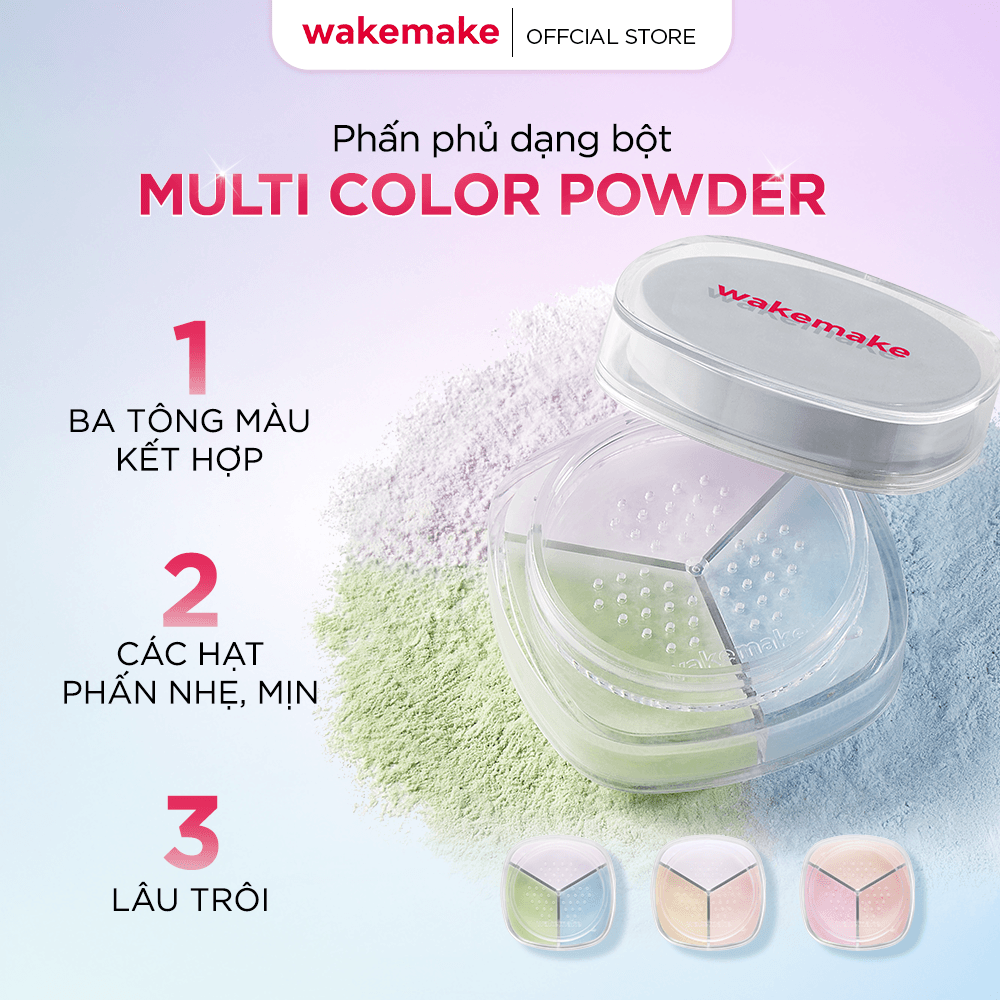 Wakemake Phấn phủ Stay Fixer Multi Color Powder 4g 3