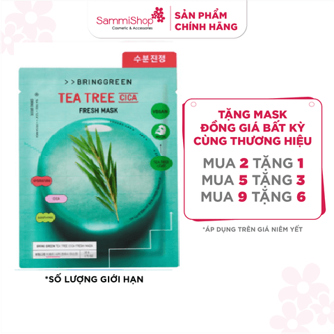 SALE TOÀN NHÃN 01.07 - 02.08 Bring Green Mặt nạ giấy Fresh Mask 20g 2