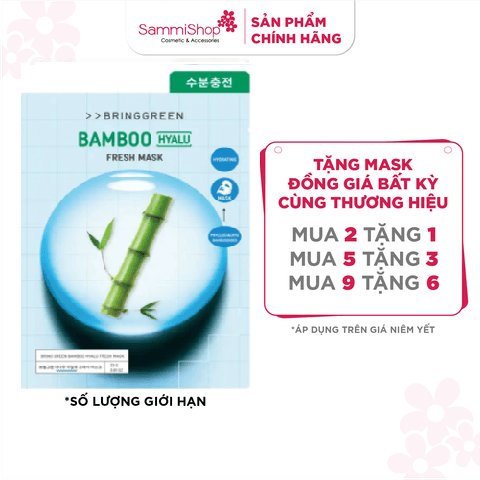 SALE TOÀN NHÃN 01.07 - 02.08 Bring Green Mặt nạ giấy Fresh Mask 20g 3