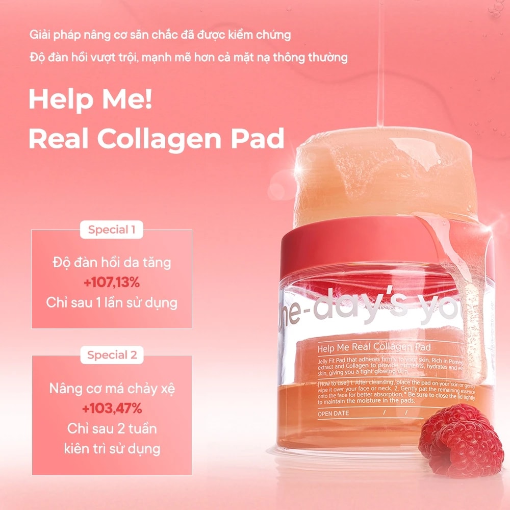 One-Day'syou Nước hoa hồng Help Me Real Collagen Pad 3