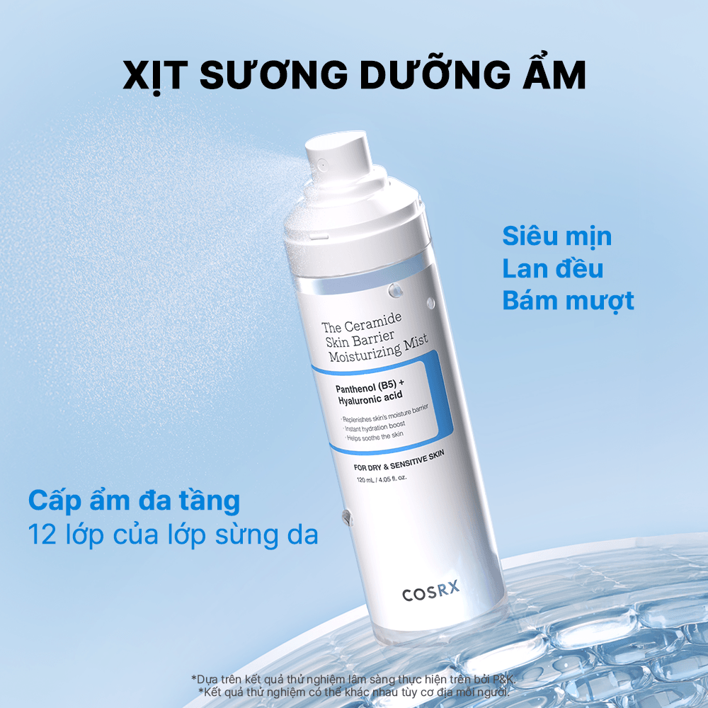 COSRX Xịt dưỡng ẩm The Ceramide Skin Barrier Moisturizing Mist 120ml 4