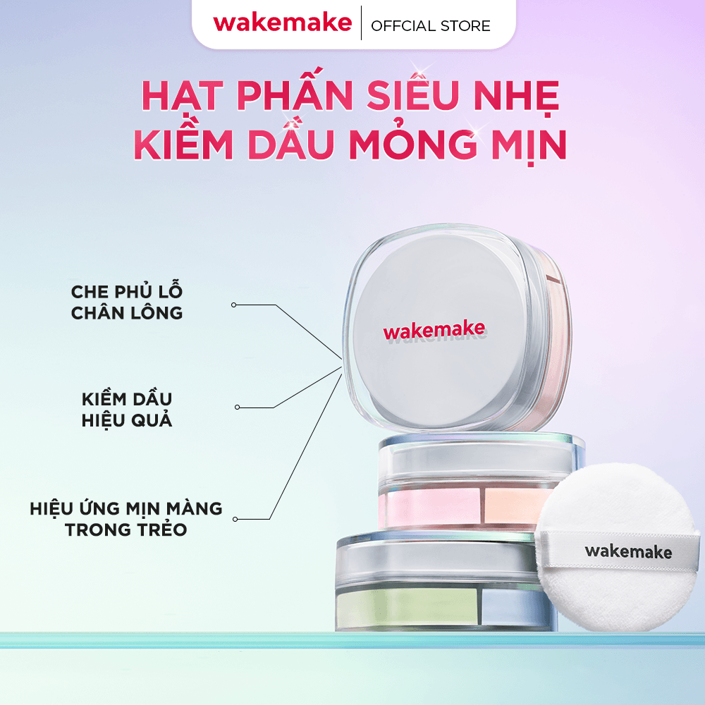 Wakemake Phấn phủ Stay Fixer Multi Color Powder 4g 4
