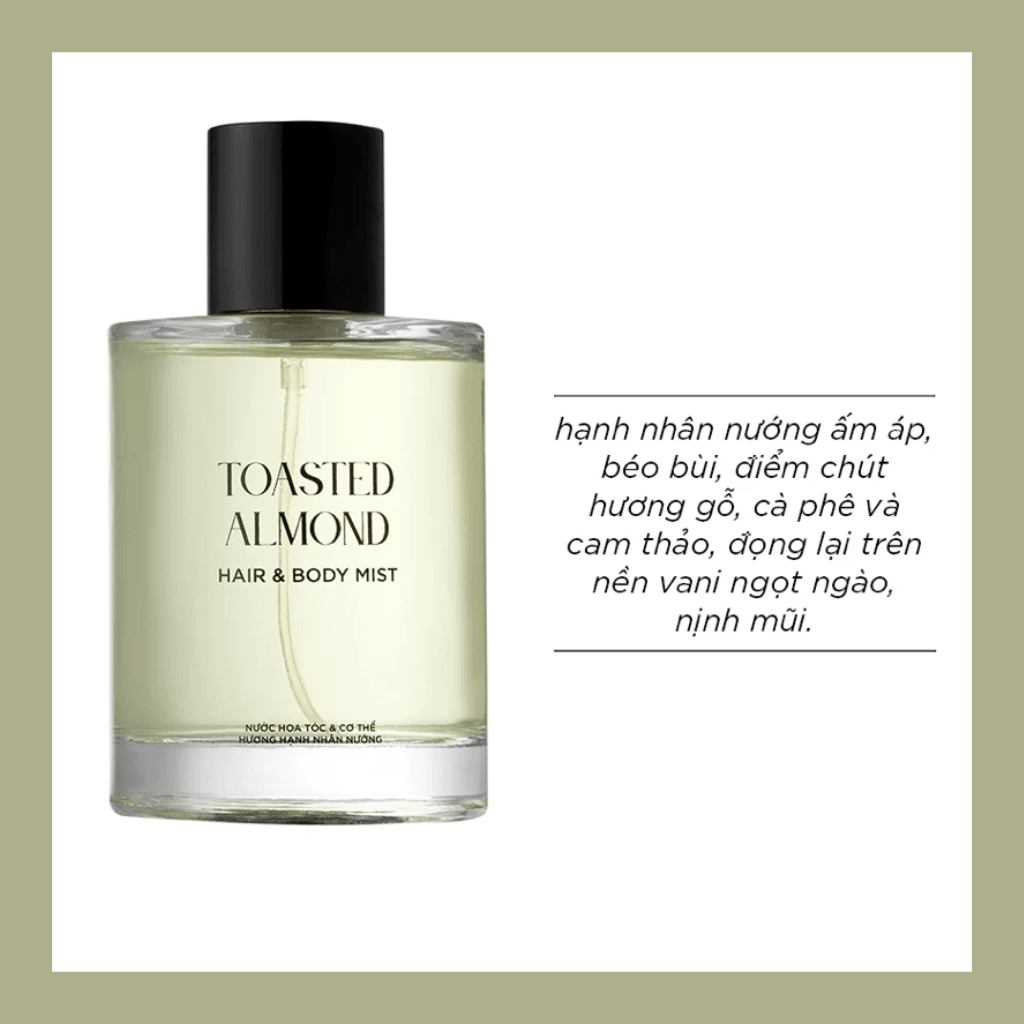 Skinlax Nước hoa tóc và cơ thể hương Hạnh Nhân Nướng Toasted Almond Hair & Body Mist 100ml 2