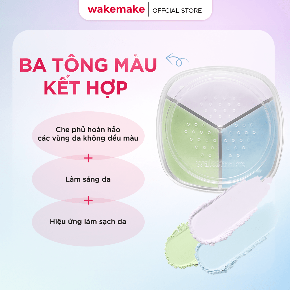 Wakemake Phấn phủ Stay Fixer Multi Color Powder 4g 5