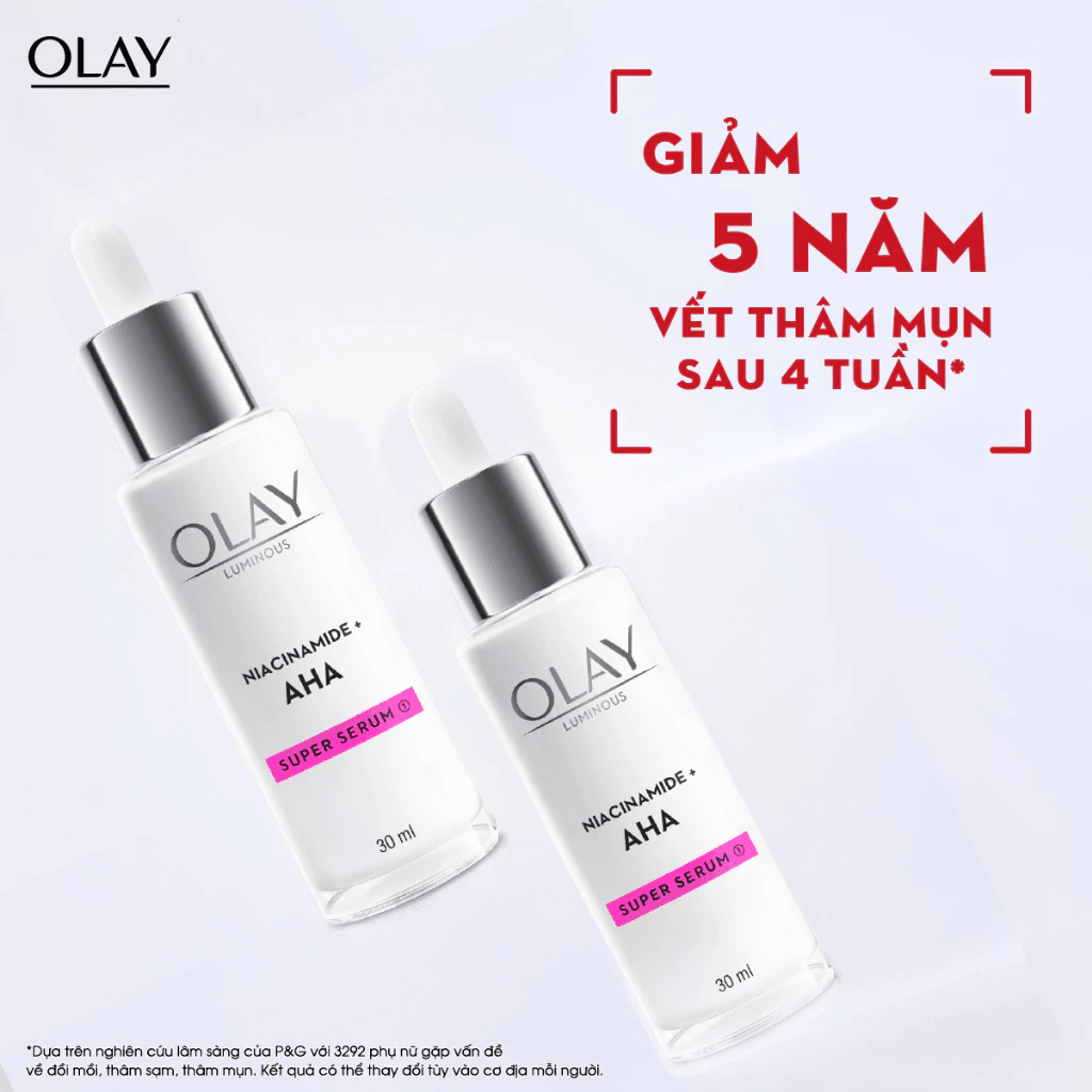 Olay Tinh chất dưỡng trắng da Luminous Niacinamide AHA 30ml 5