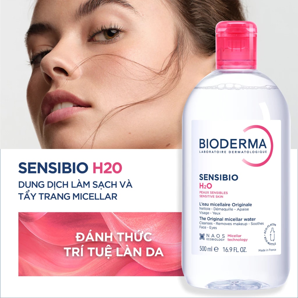 Bioderma Nước tẩy trang Sensibio H2O 500ml ver 2 3