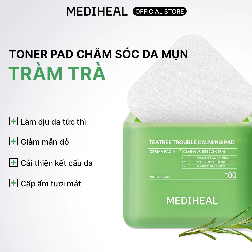 Mediheal Mặt nạ dưỡng da Teatree Trouble Calming Pad 170ml 4