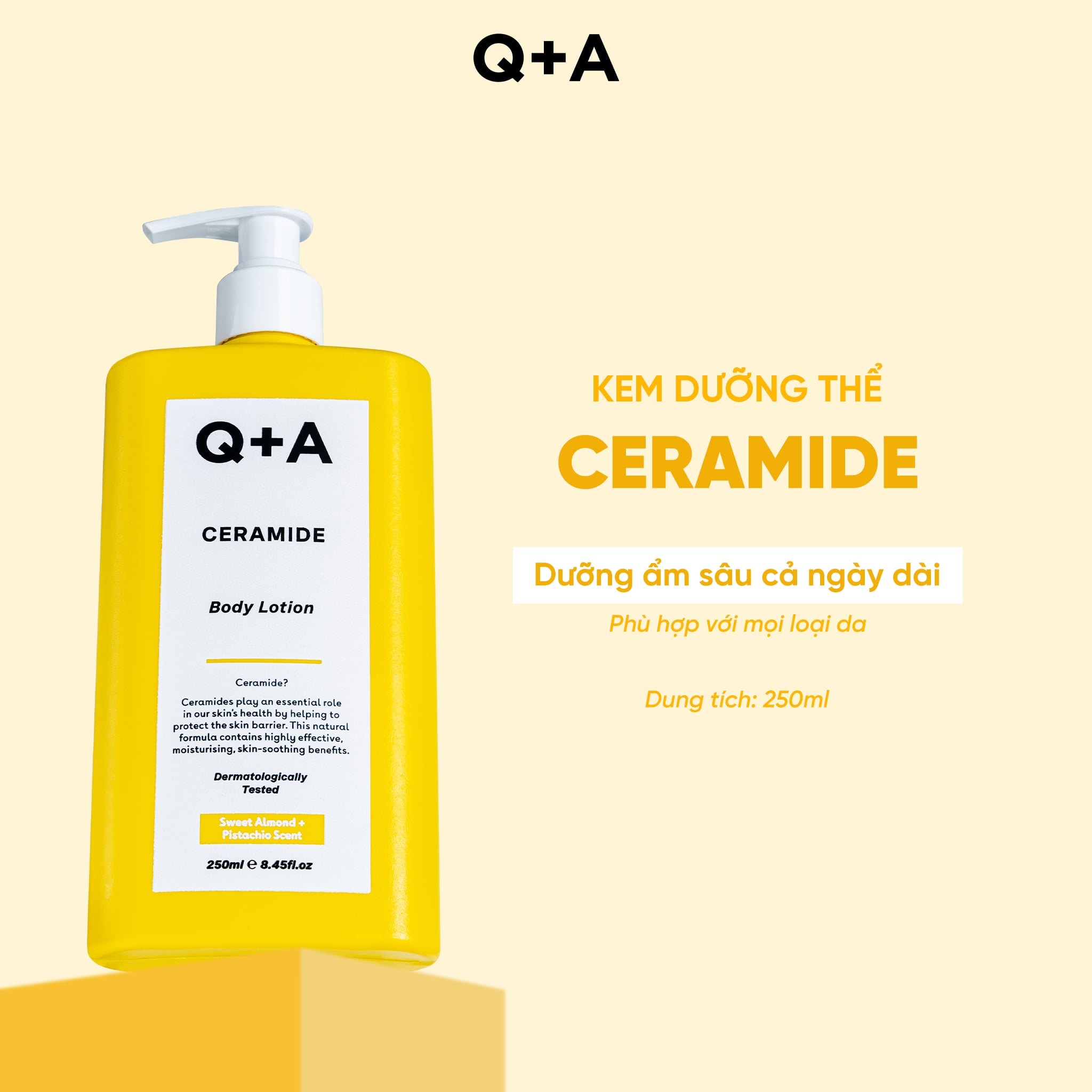 Q+A Sữa dưỡng Ceramide Body Lotion 250ml 3