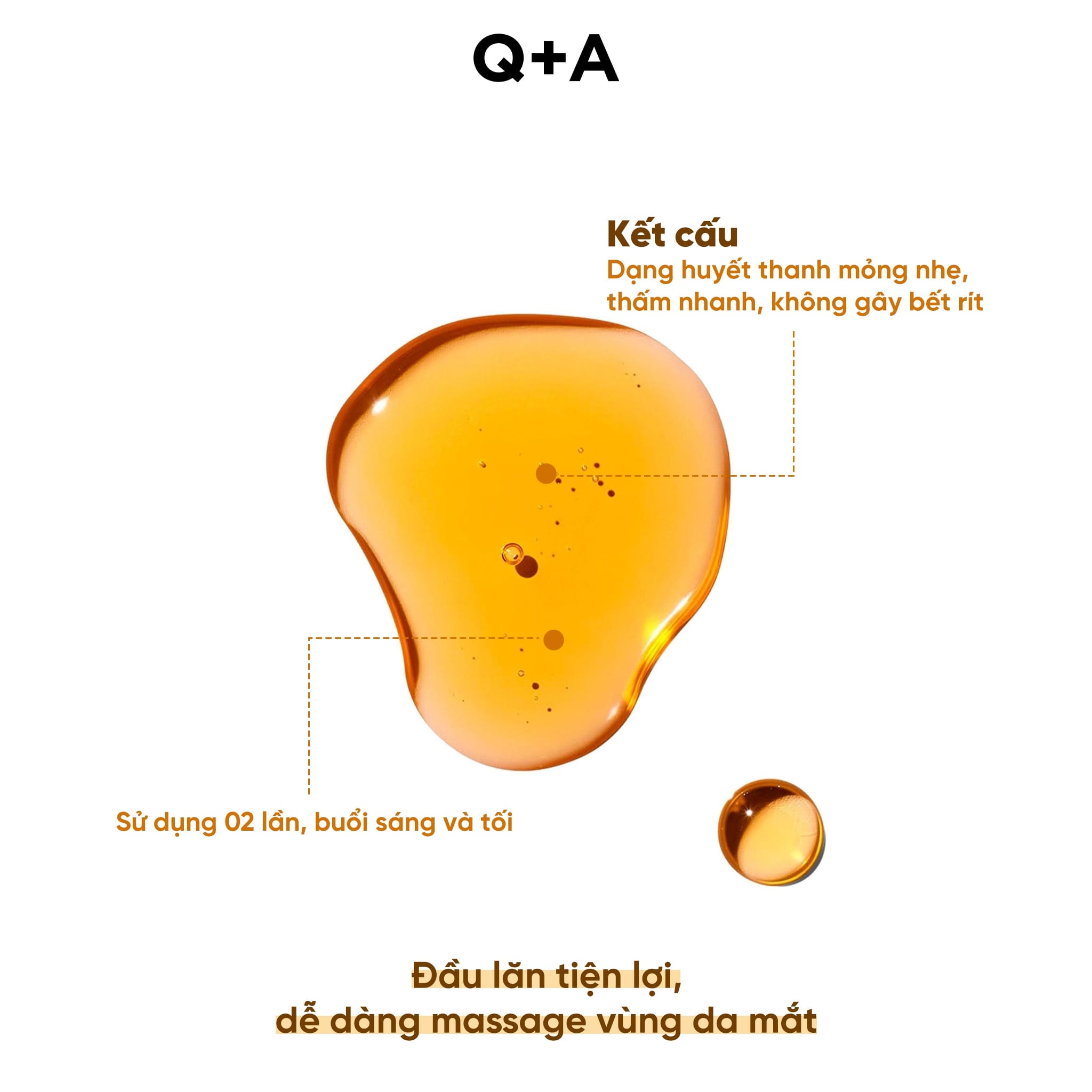 Q+A Tinh chất Caffeine Eye Serum 15ml 7