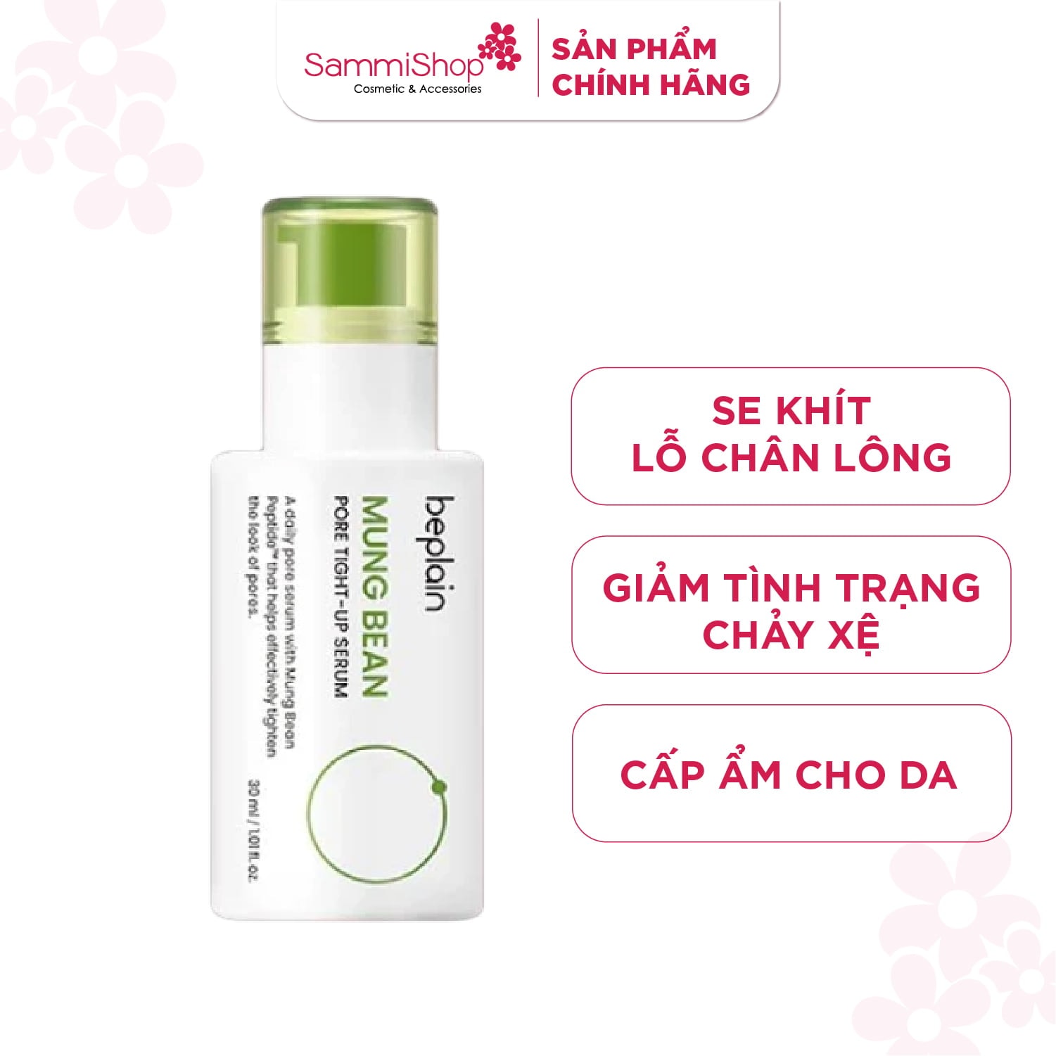 Beplain Tinh chất Mung Bean Pore Tight-Up Serum 30ml 2