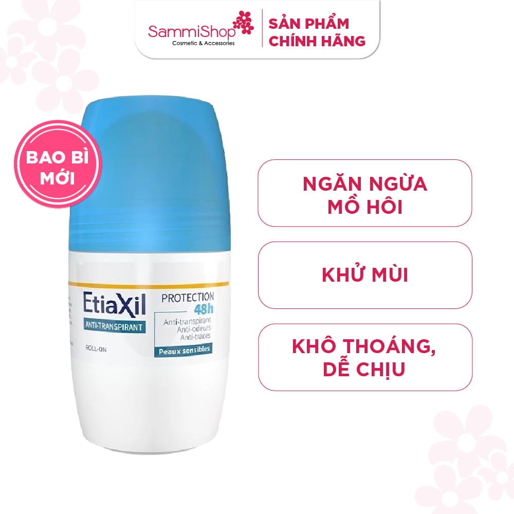 Etiaxil Lăn khử mùi Anti - Transpirant Protection 48h Peaux Sensibles Roll-on 50ml 1