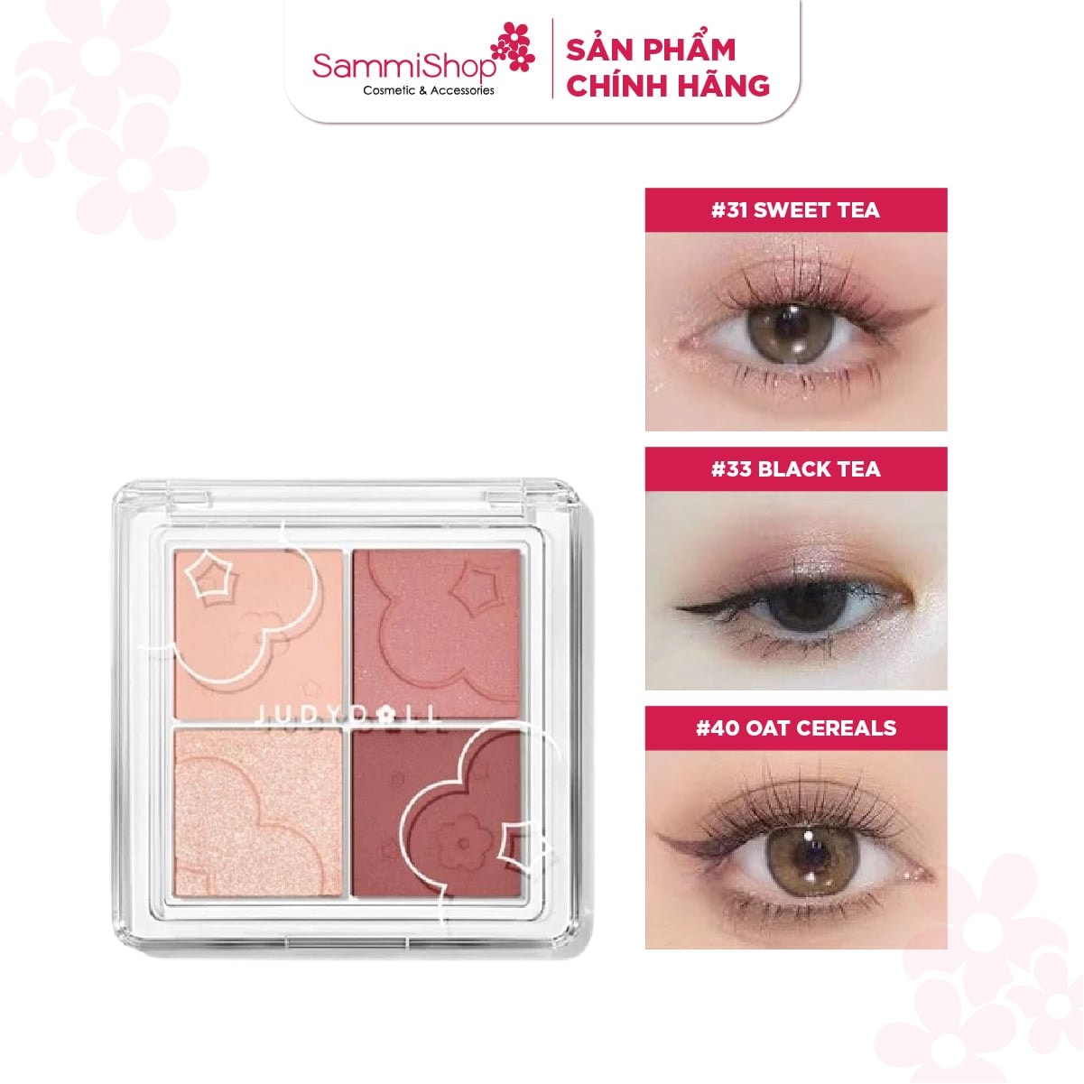 Judydoll Bảng phấn mắt 4-Color Eyeshadow 1