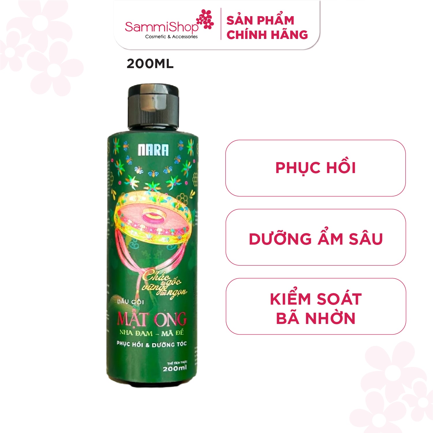 Nara Dầu gội Mật ong Nha đam mã đề 3