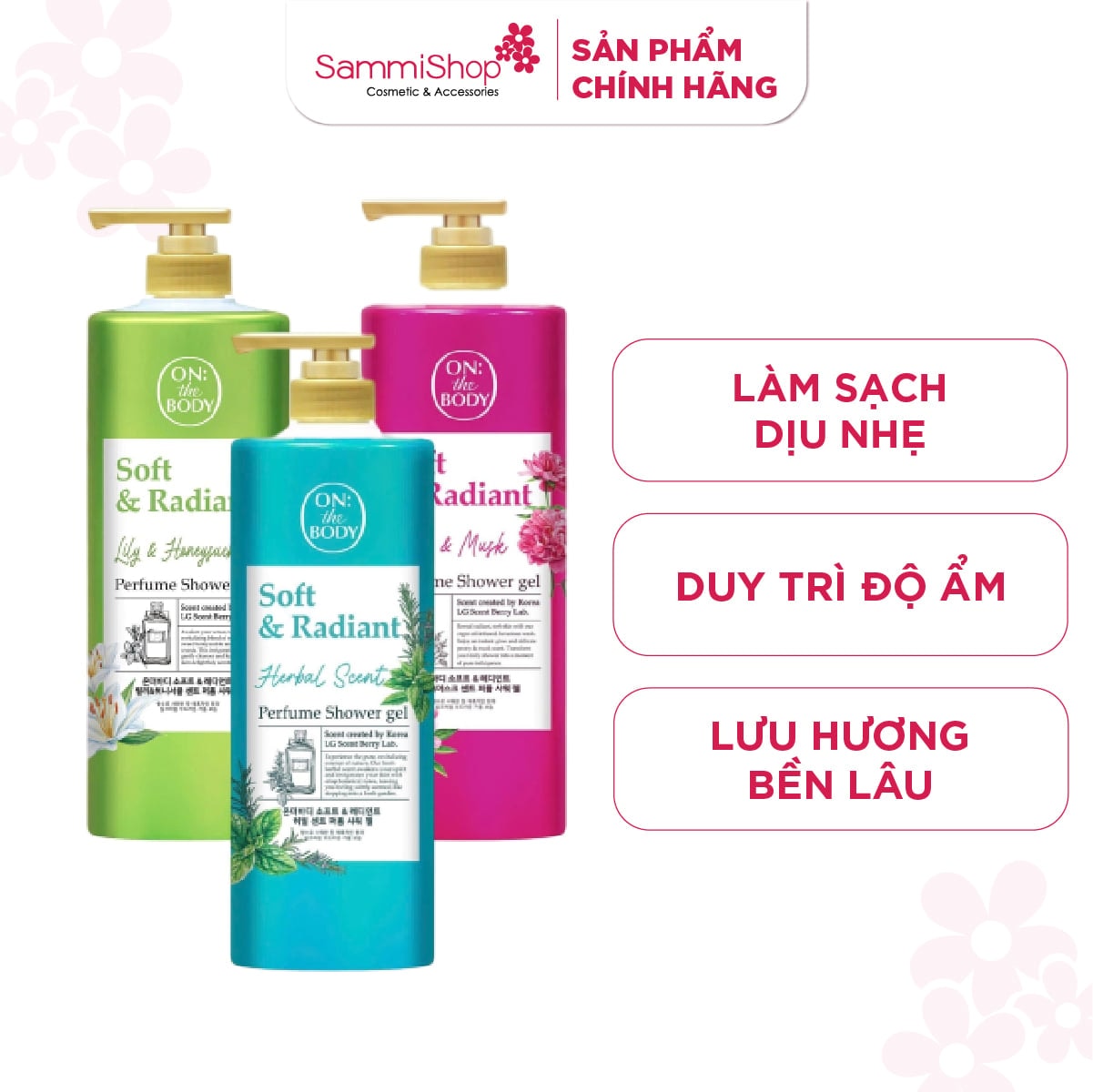ON:) THE BODY Sữa tắm Perfume Shower Gel 1kg 1