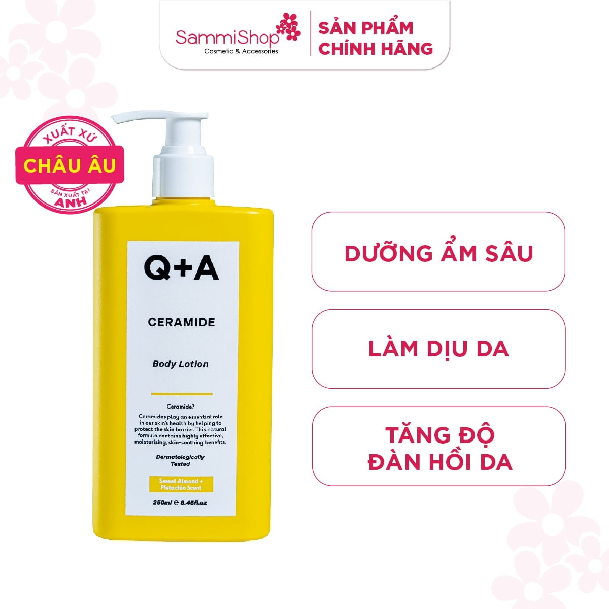 Q+A Sữa dưỡng Ceramide Body Lotion 250ml 2