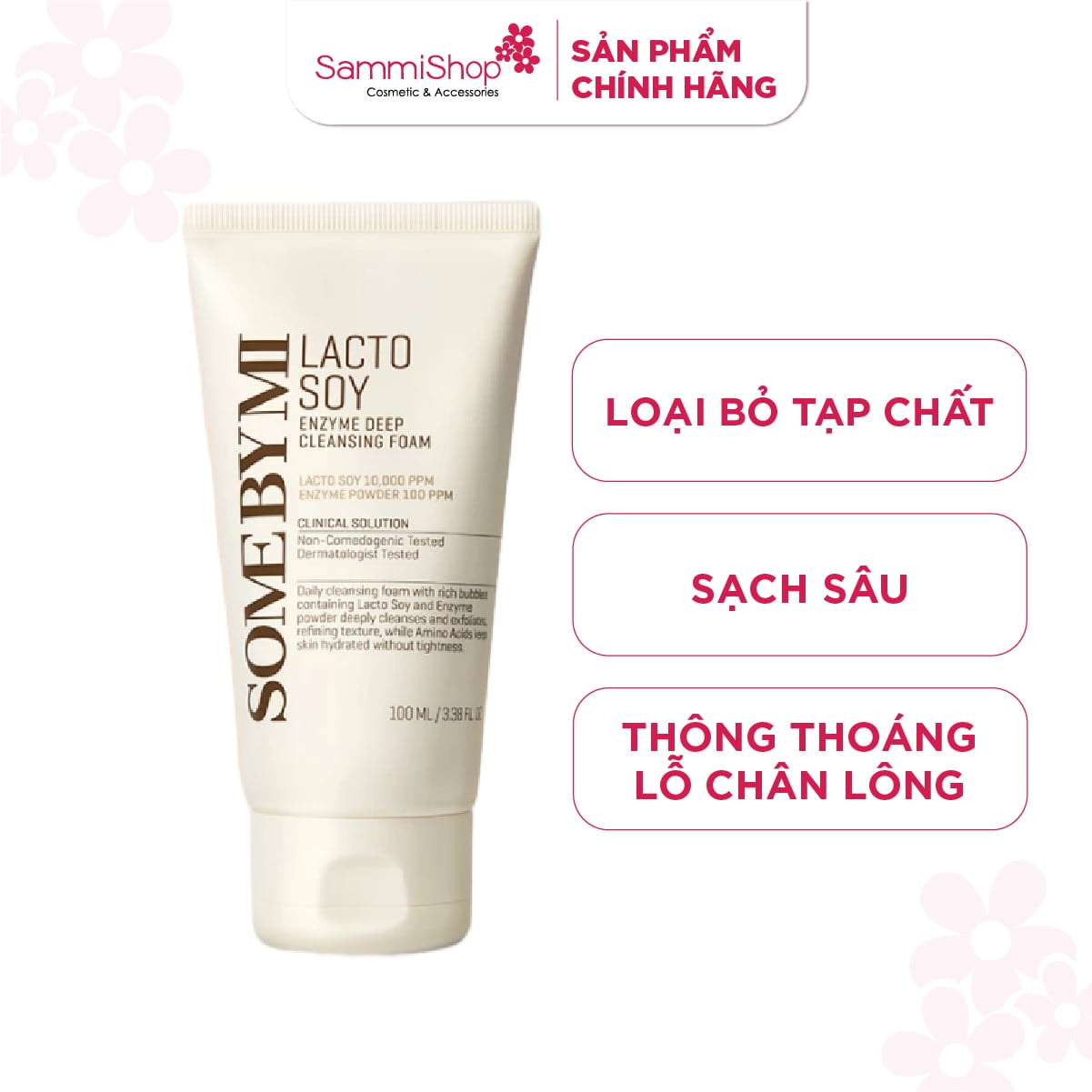 Some By Mi Sữa rửa mặt Lacto Soy Enzyme Deep Cleansing Foam 100ml 2