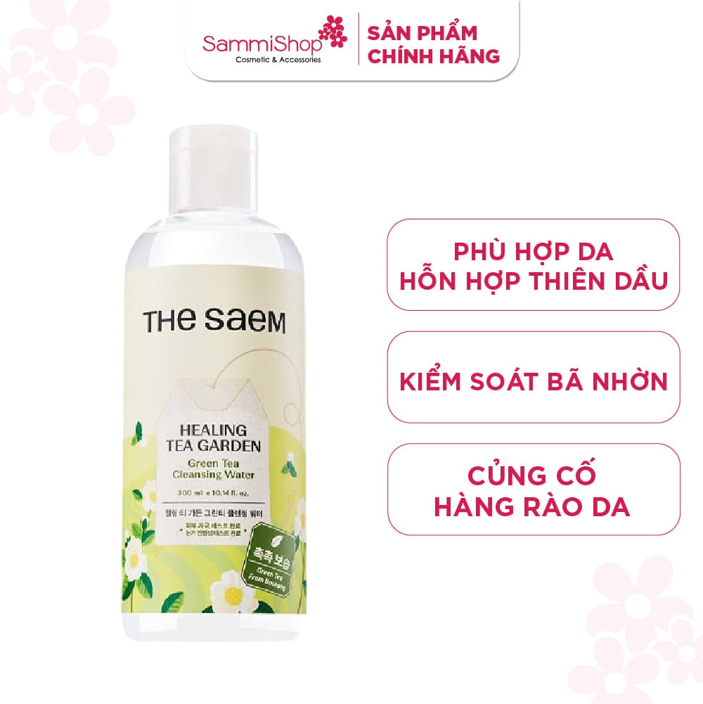 The Saem Nước tẩy trang Healing Tea Garden Cleasing Water 300ml 5