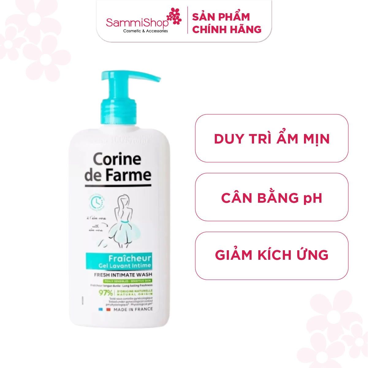 Corine De Farme Dung dịch vệ sinh Fresh Intimate Wash 250ml 1