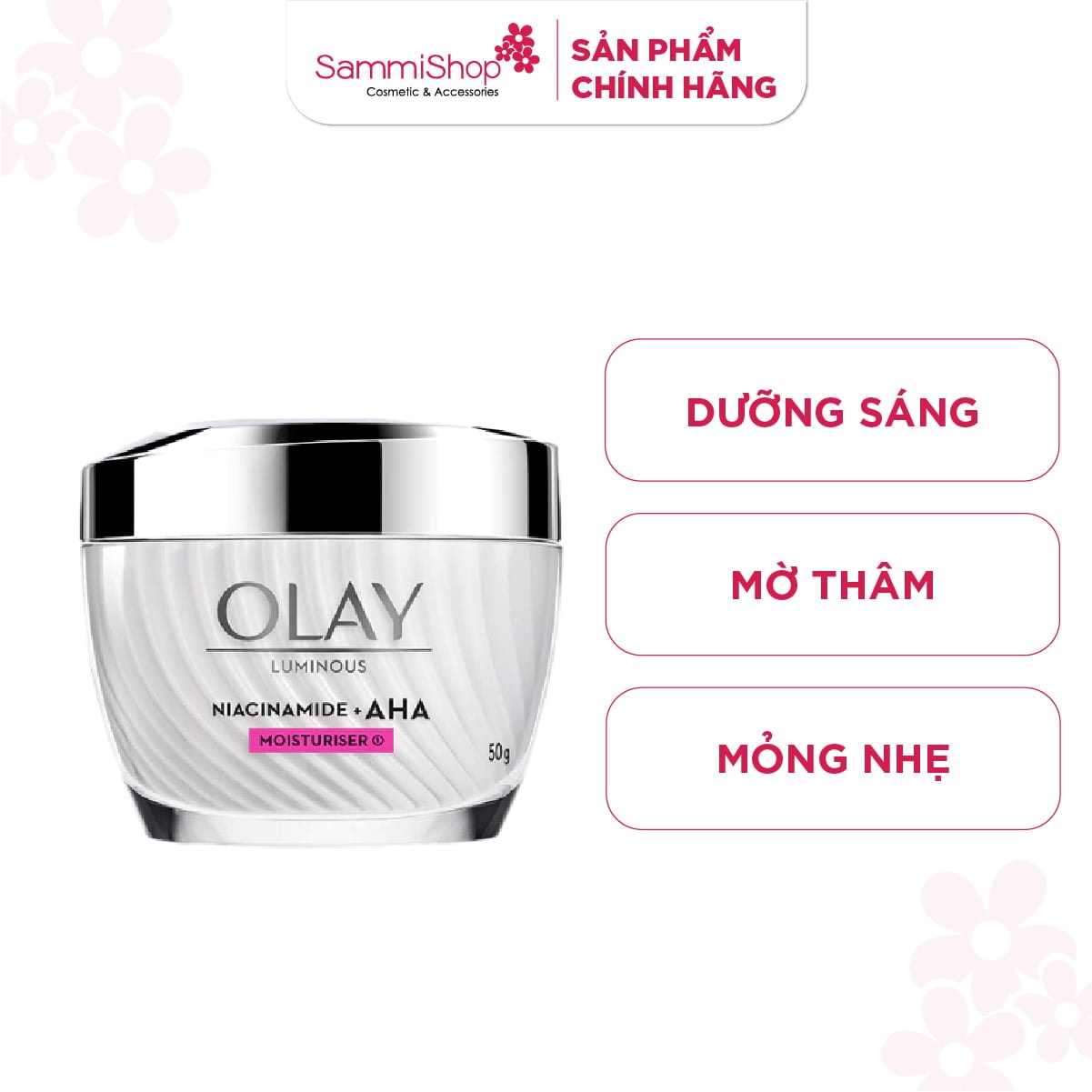 Olay Kem dưỡng ẩm trắng da Luminous Niacinamide AHA 50g 1