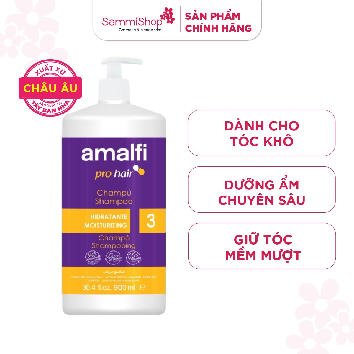 Amalfi Dầu gội Moisturizing Shampoo 900ml 1
